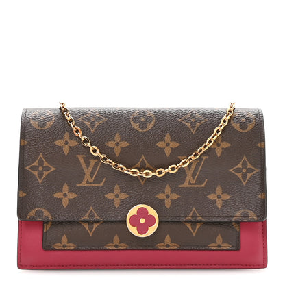 Louis Vuitton Monogram Flore Chain Wallet Fuchsia 1 of 11