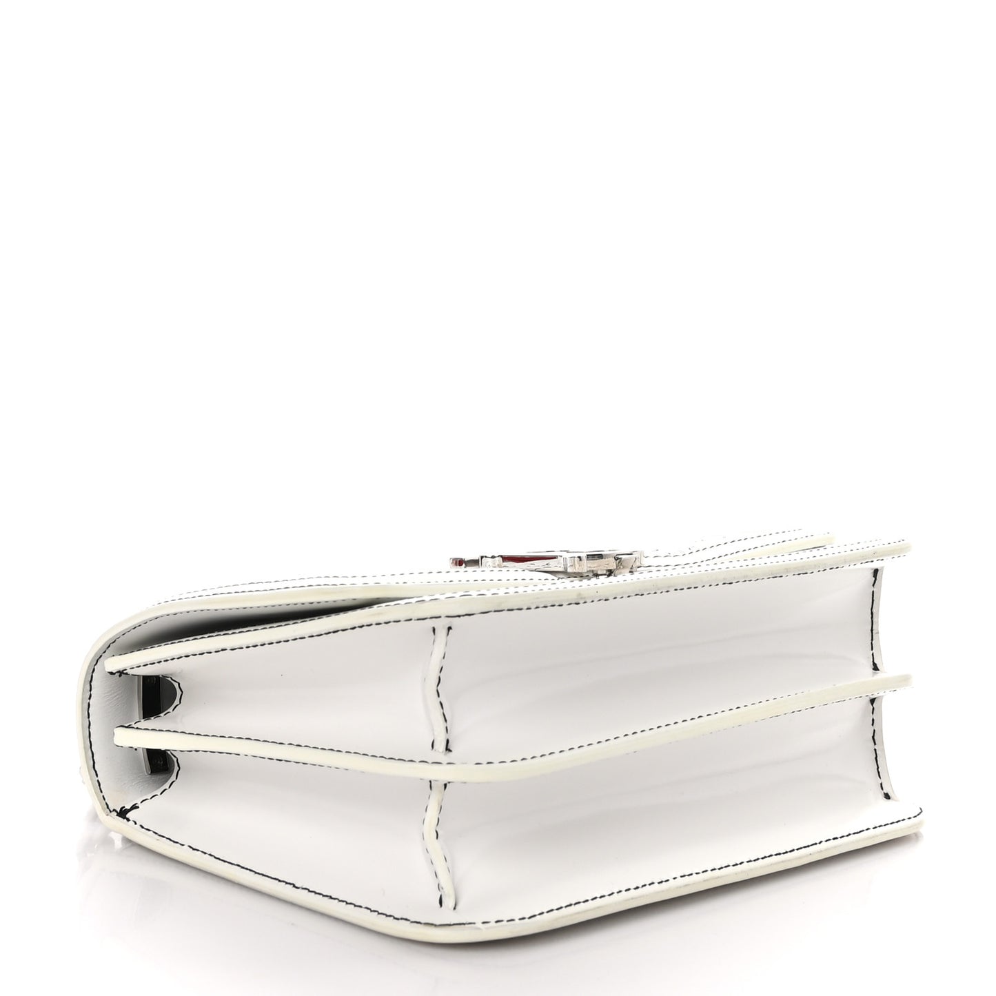 Calfskin Monogram Embossed Small TB Chain Bag Optic White