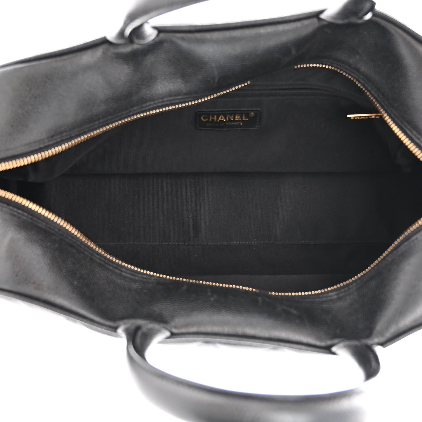 Caviar Quilted Large Bowler Black