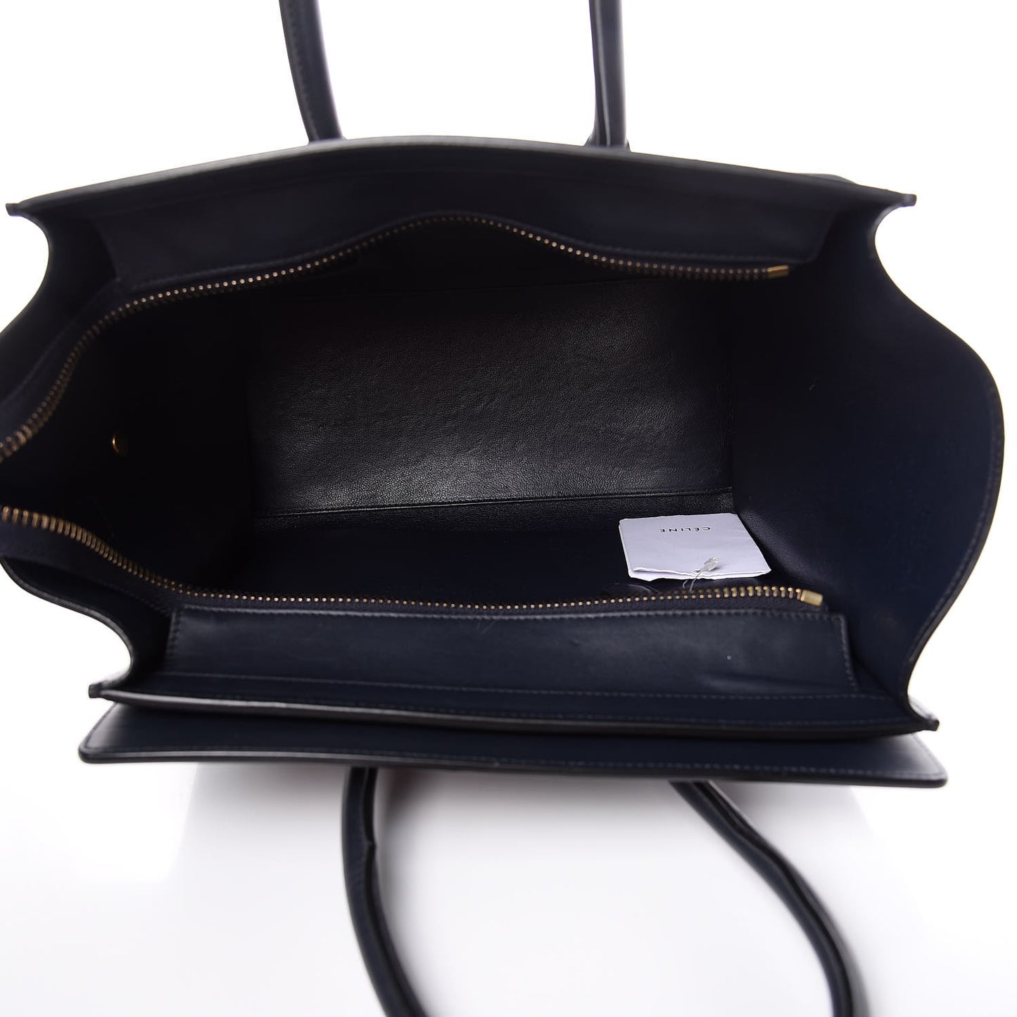 Smooth Calfskin Striped Canvas Micro Luggage Navy Blue