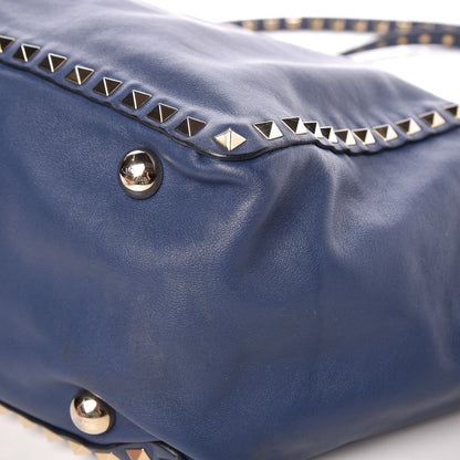 Valentino Garavani Vitello Medium Rockstud Tote Indigo 16 of 21