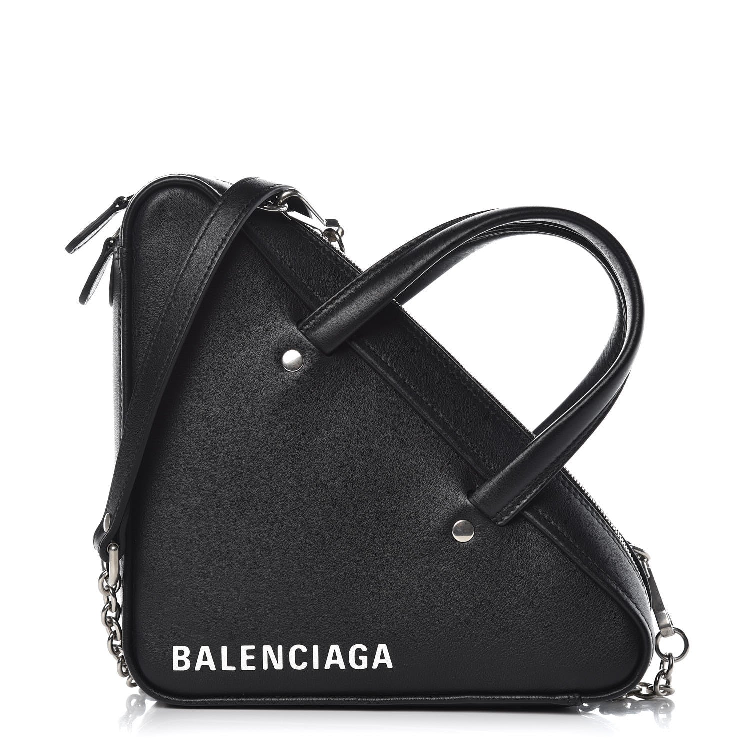 Balenciaga Calfskin XS Triangle Chain Duffle Black 1 of 11