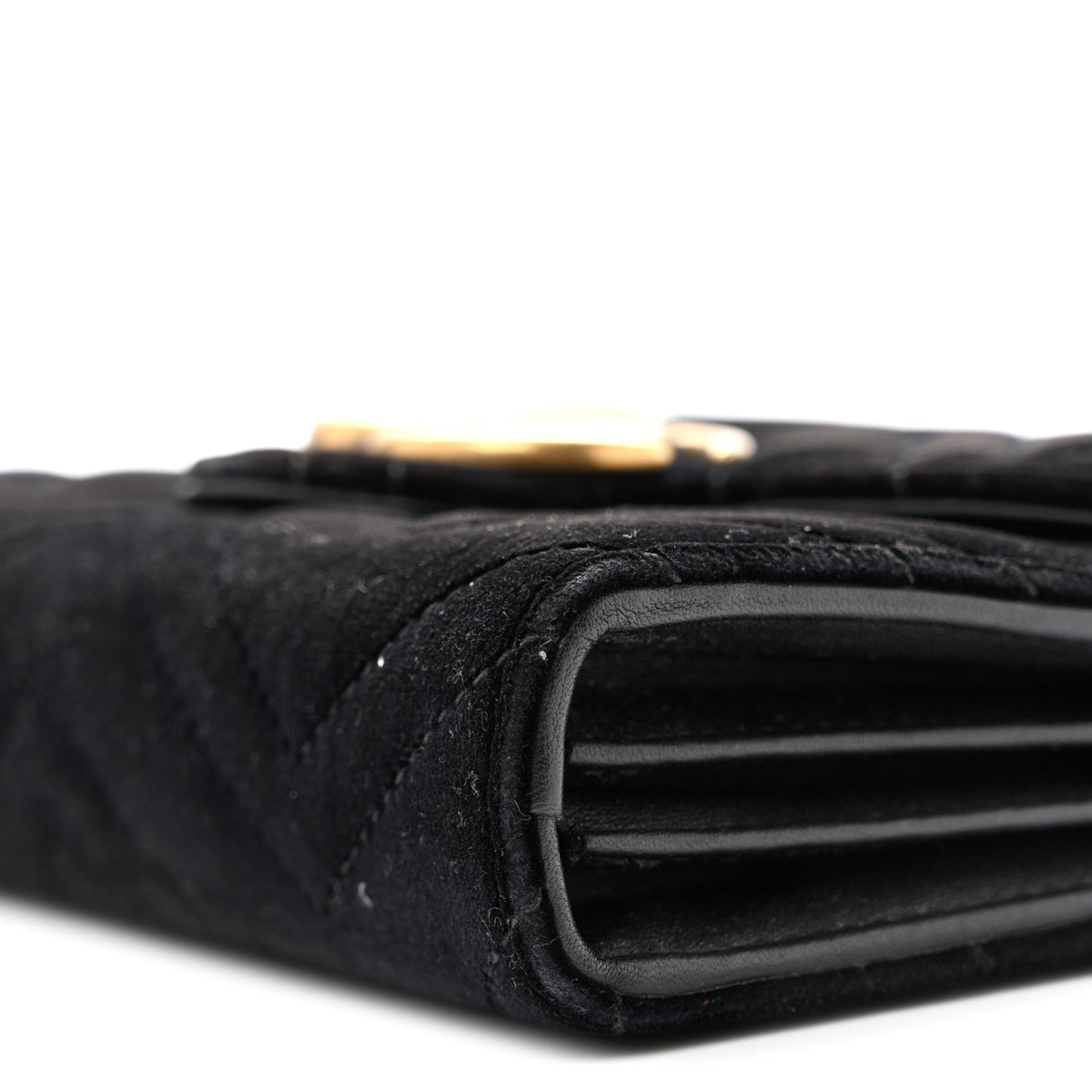 Velvet Matelasse GG Marmont Chain Wallet Black