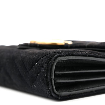 Gucci Velvet Matelasse GG Marmont Chain Wallet Black 10 of 12