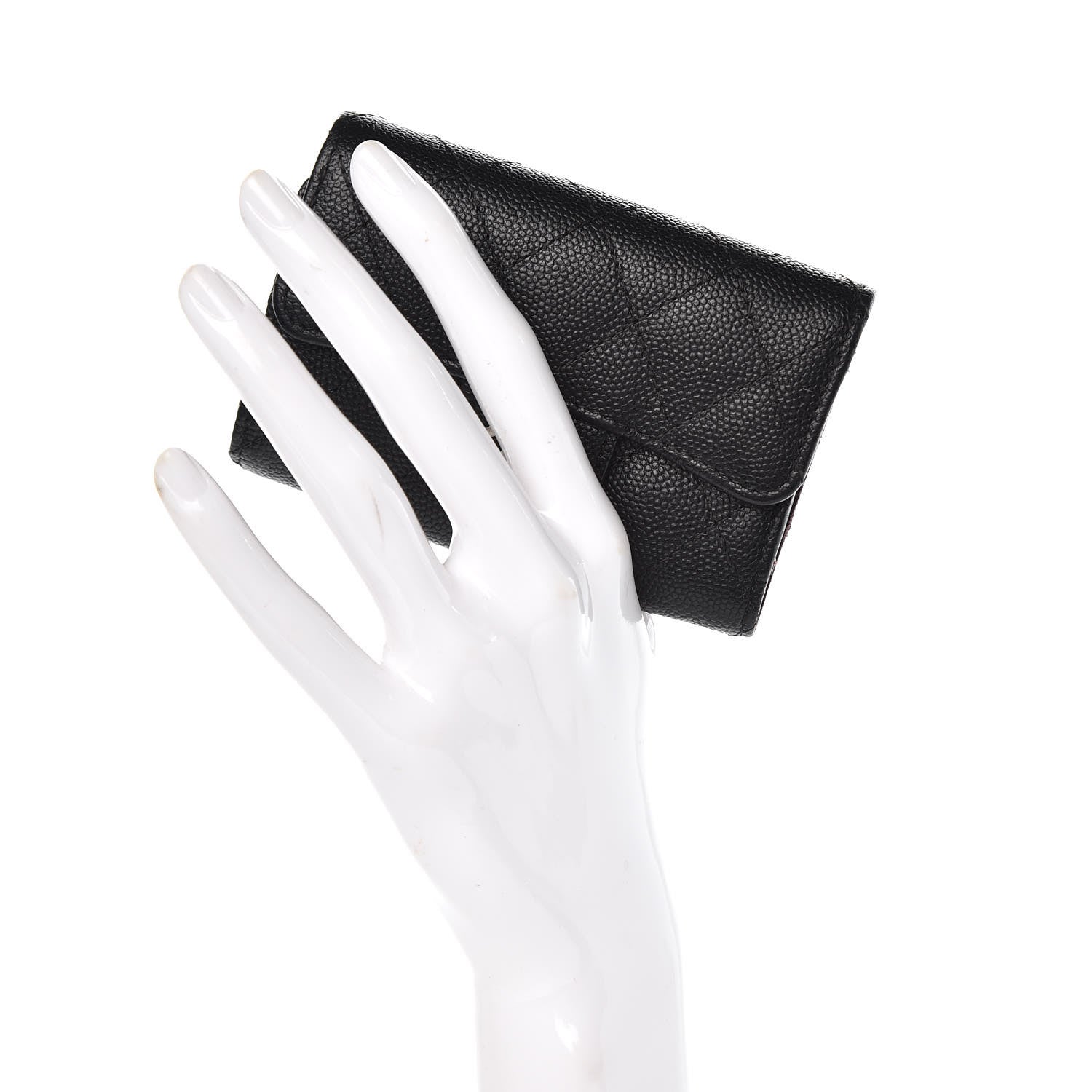 Chanel Caviar Quilted Classic 4 Key Holder Wallet Black 2 of 10
