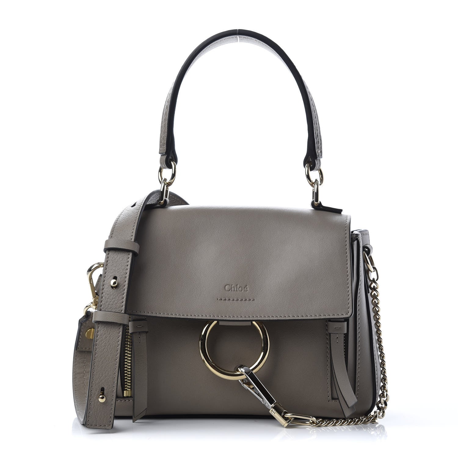 Chloe Calfskin Mini Faye Day Shoulder Bag Motty Grey 2 of 17