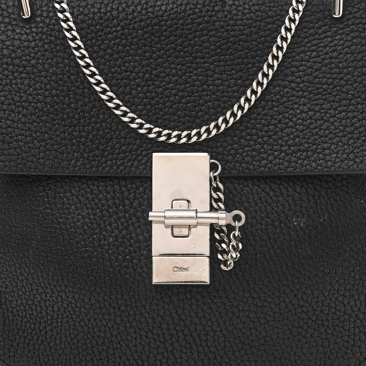 Chloe Grained Lambskin Drew Shoulder Bag Black 7 of 13