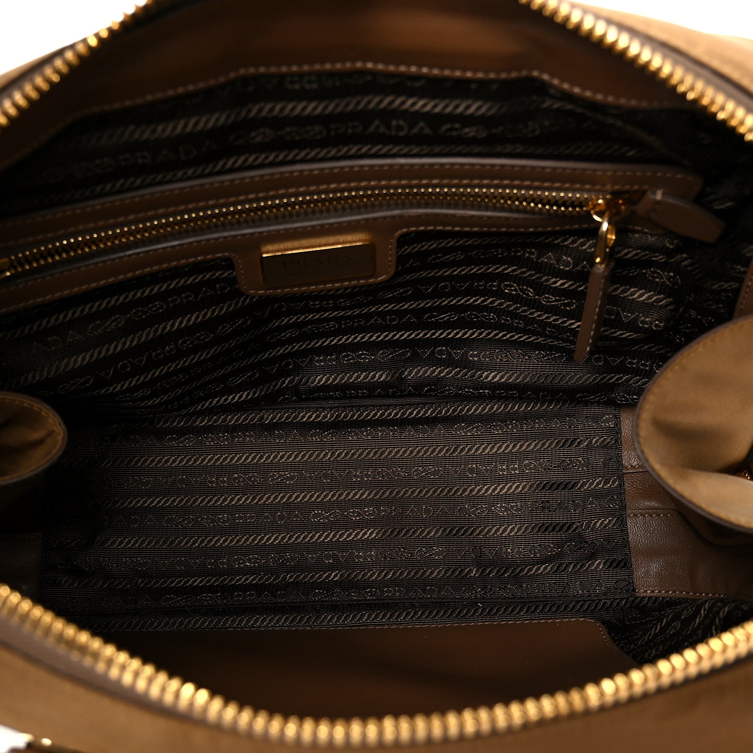 Prada Re-Nylon Saffiano Medium Re-Edition 1978 Two Handle Bag Sughero 4 of 10