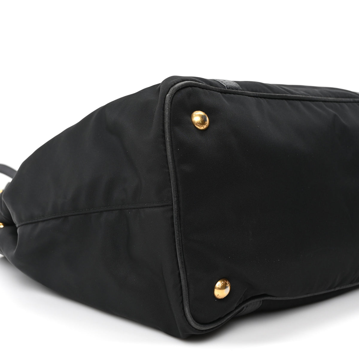 Tessuto Nylon Vitello Daino Tote Black