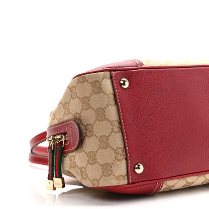 Gucci Monogram Small Princy Satchel Red 6 of 9