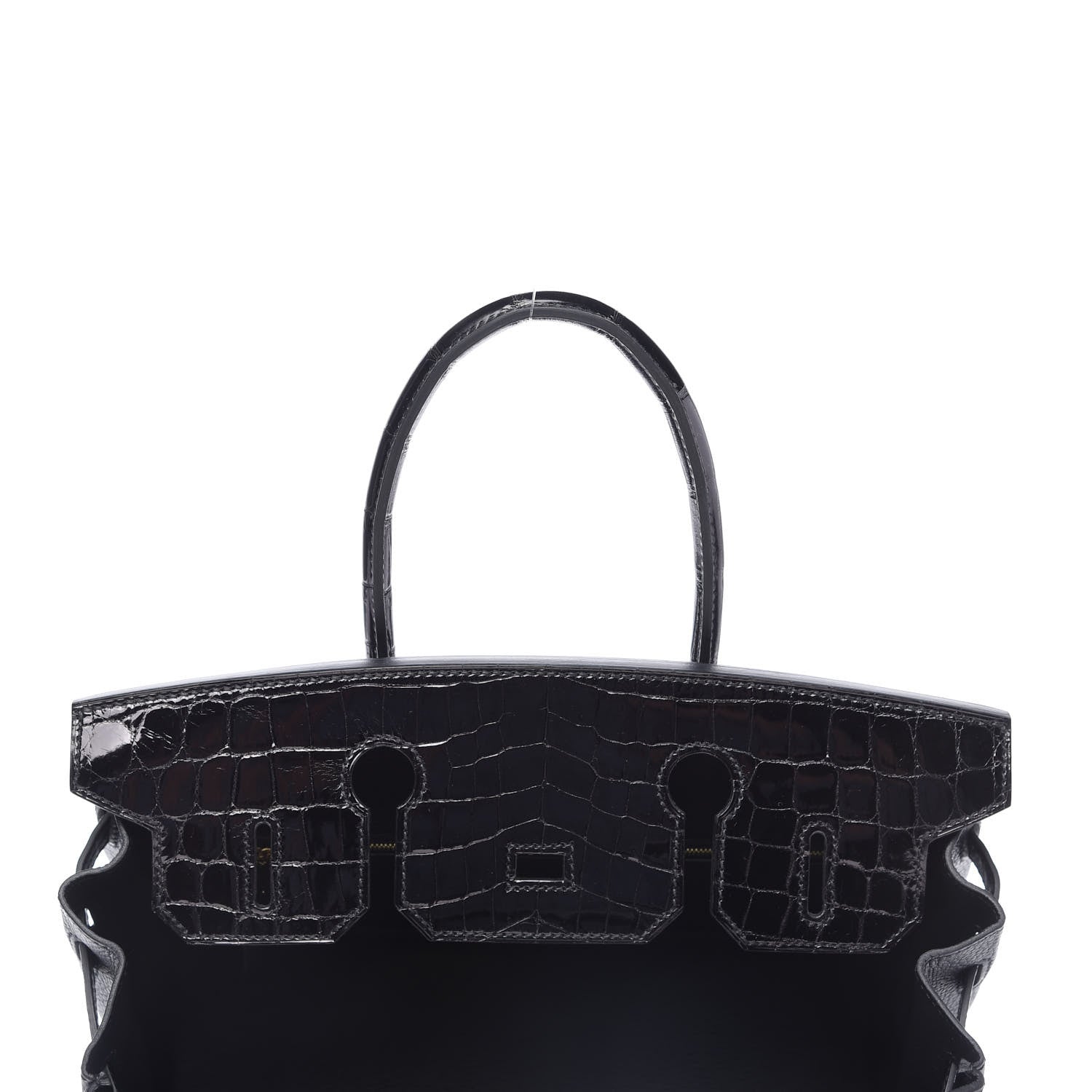 Hermes Taurillon Novillo Shiny Niloticus Crocodile Birkin Touch 30 Black 16 of 32