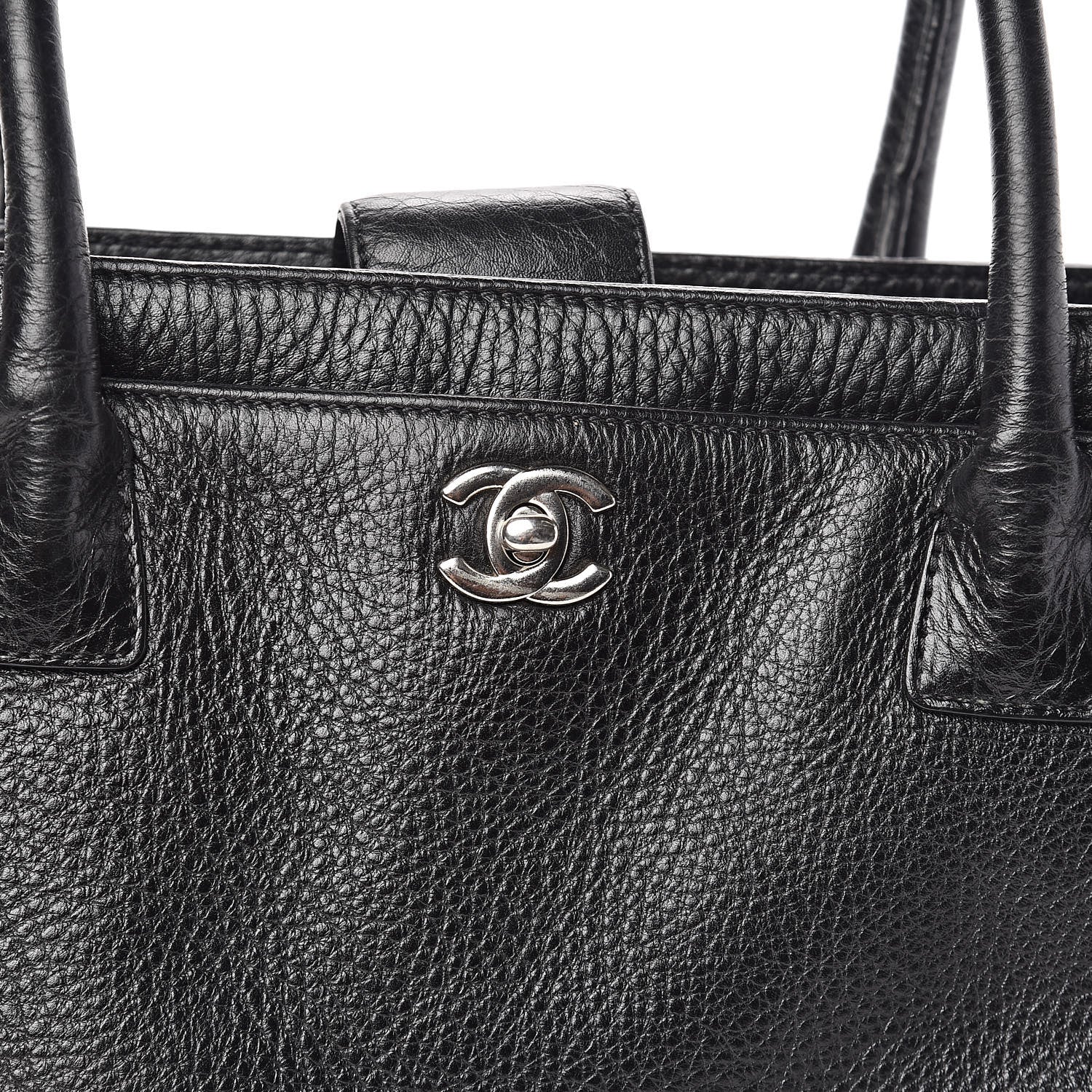 Chanel Calfskin Cerf Executive Shopper Tote Black 8 of 10