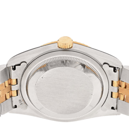 Rolex Stainless Steel 18K Yellow Gold Diamond 36mm Oyster Perpetual Datejust Watch Champagne Jubilee 16233 4 of 4