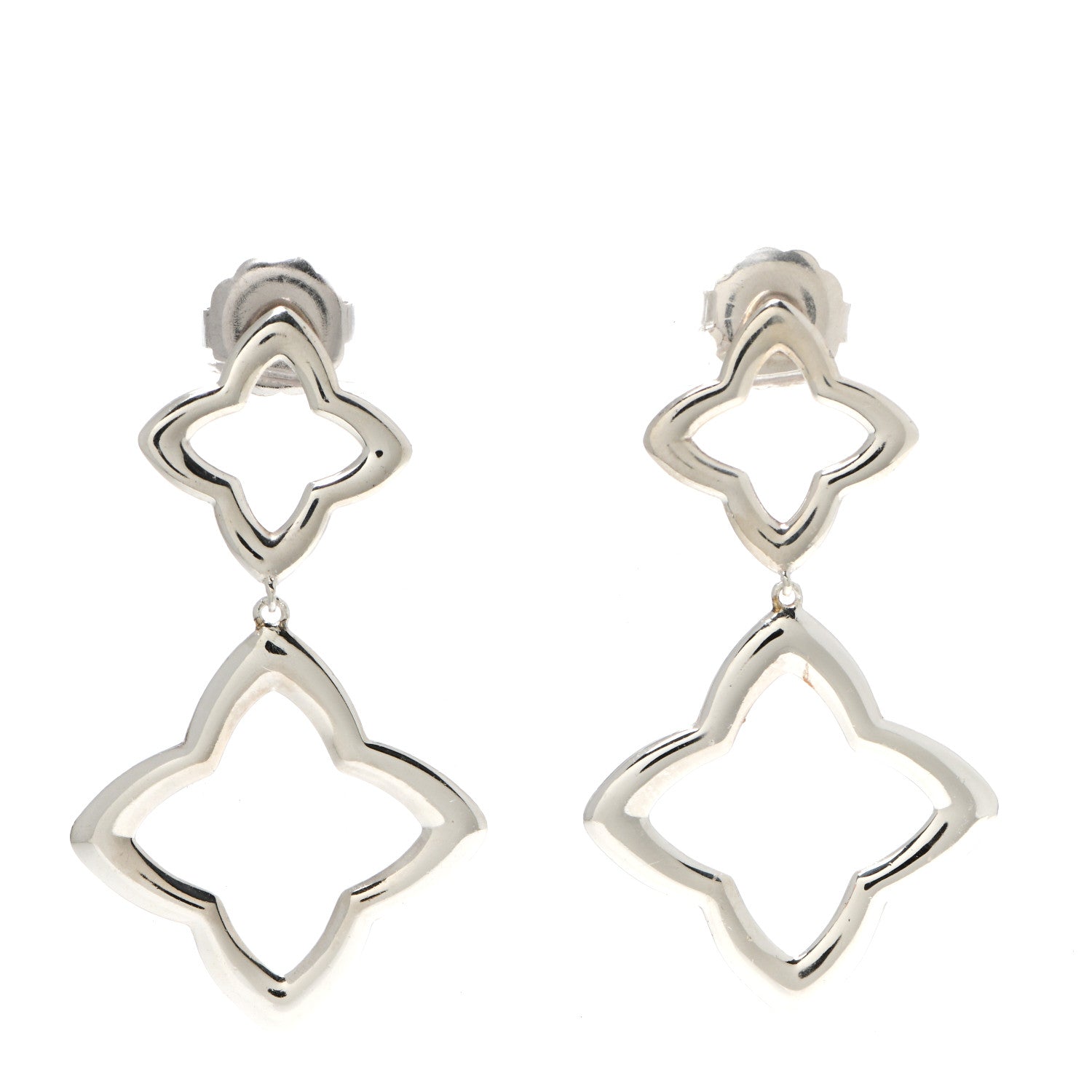 David Yurman Sterling Silver Quatrefoil Drop Earrings 1 of 4