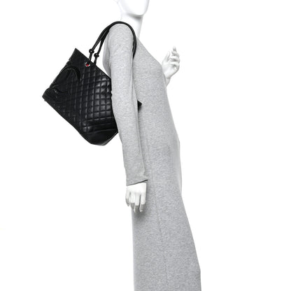 Chanel Calfskin Quilted Large Cambon Tote Black 2 of 10