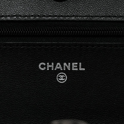 Chanel Lambskin Quilted Wallet On Chain WOC So Black 5 of 11