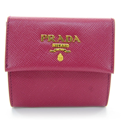 Prada Saffiano Metal Coin Purse Ibisco 1 of 8