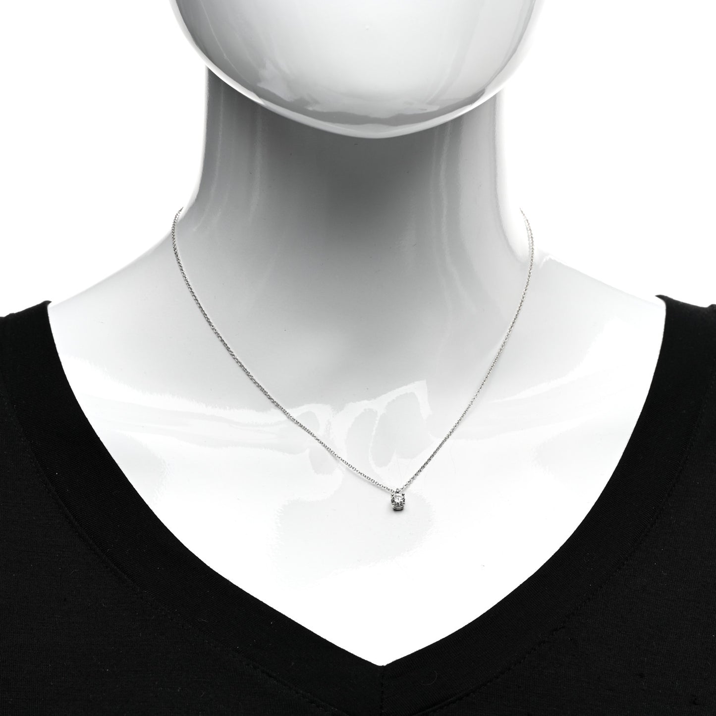 Platinum Diamond .30ct Solitaire Pendant Necklace
