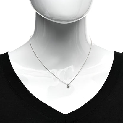 Tiffany Platinum Diamond .30ct Solitaire Pendant Necklace 2 of 5