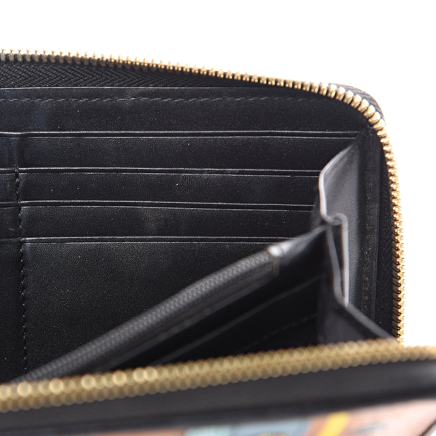 MCM Visetos Striped Zip Around Wallet Cognac 10 of 11