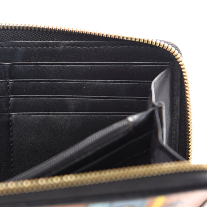 MCM Visetos Striped Zip Around Wallet Cognac 10 of 11