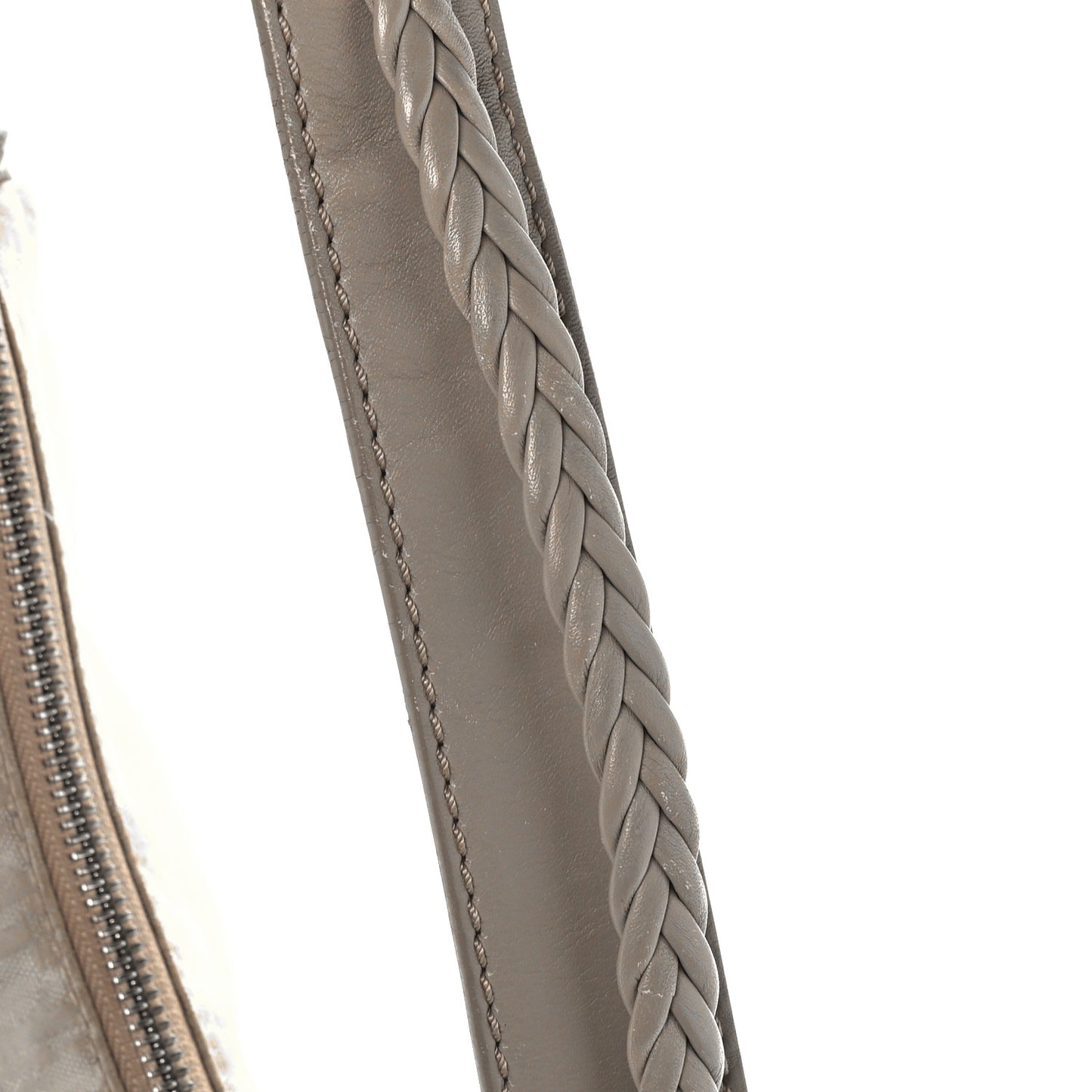 Monogram Braided Hobo Beige