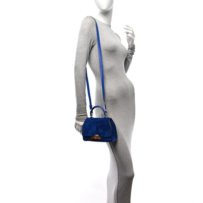 Moynat Suede Rejane BB Blue 2 of 9