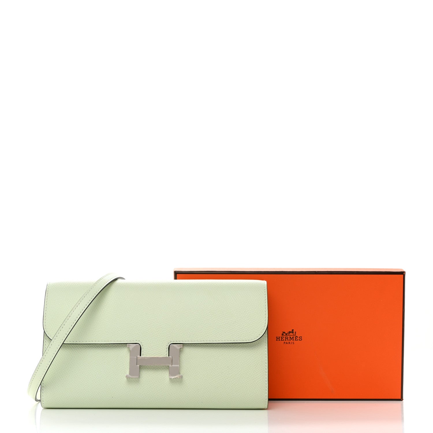 Hermes Epsom Constance Long To Go Wallet Vert Fizz 8 of 8