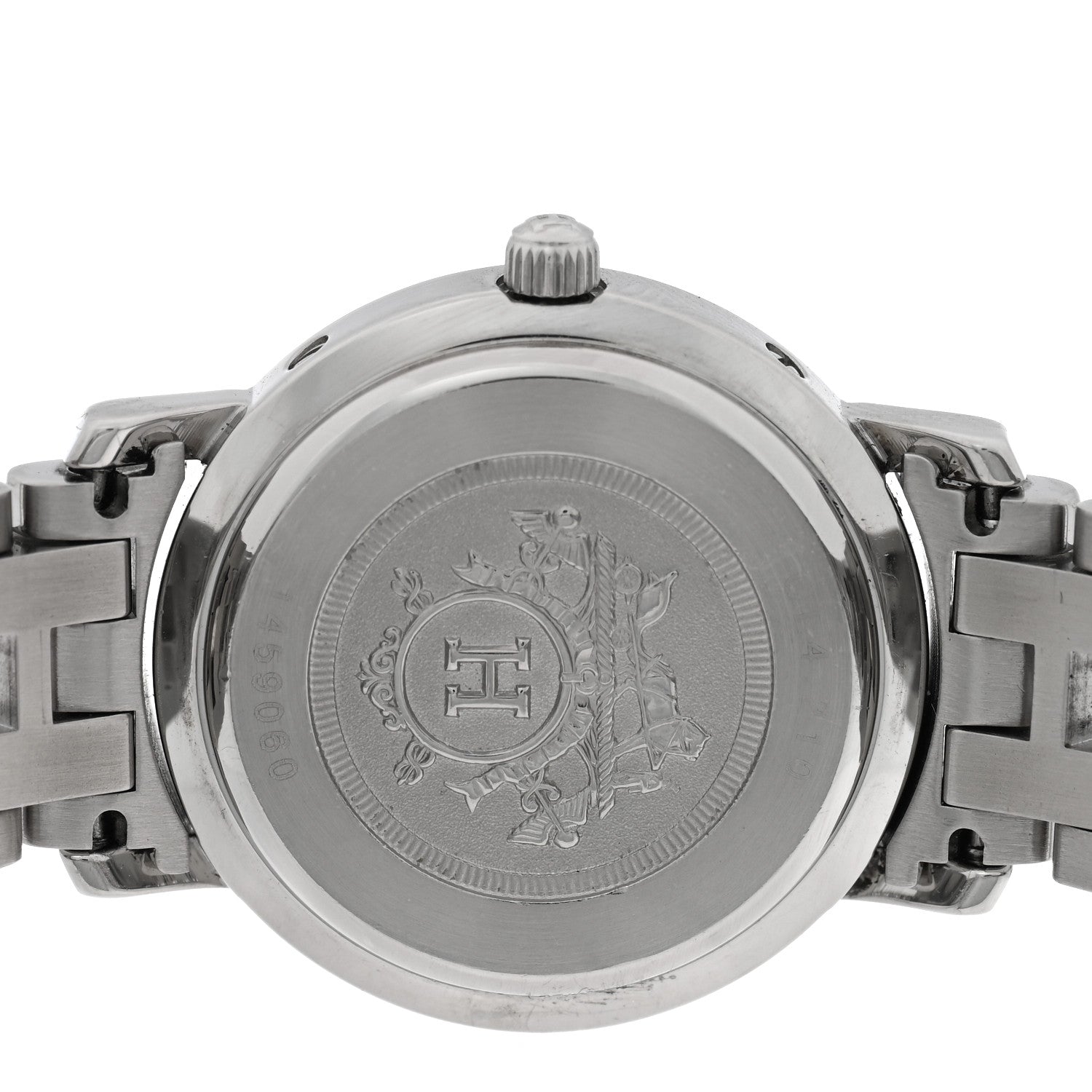 Hermes Stainless Steel 24mm Clipper Quartz Watch Grey 4 of 4