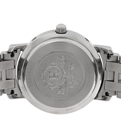 Hermes Stainless Steel 24mm Clipper Quartz Watch Grey 4 of 4