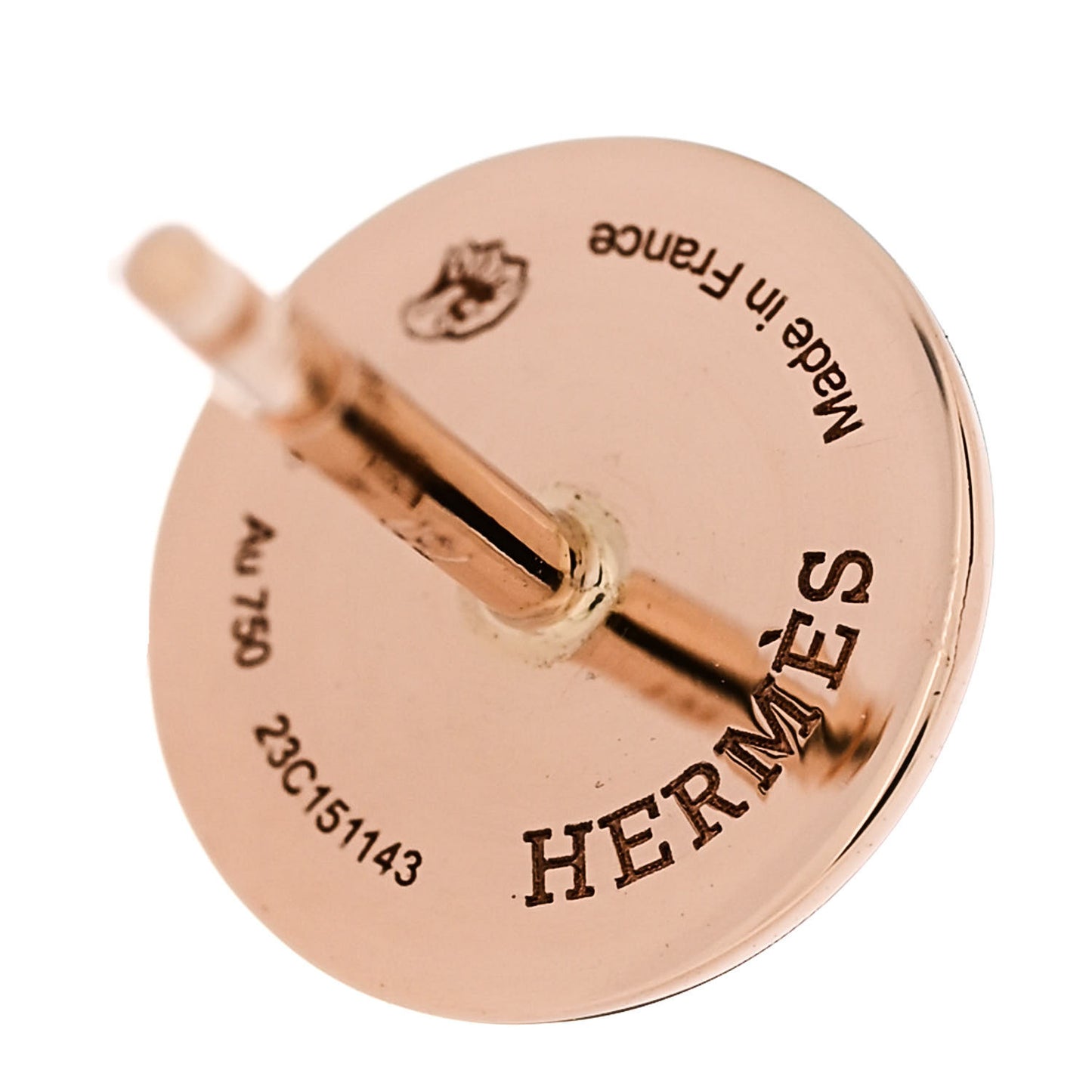 18K Rose Gold TPM Ex-Libris Stud Earrings