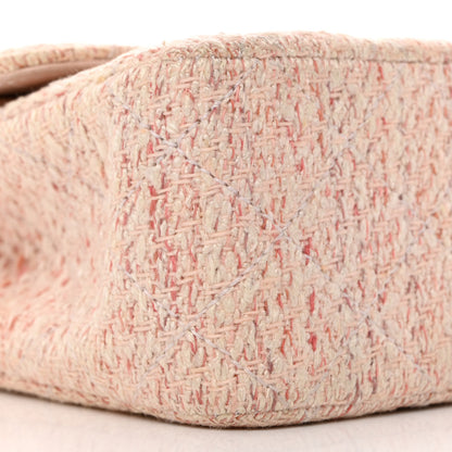 Chanel Tweed Medium Double Flap Pink Multicolor 9 of 12