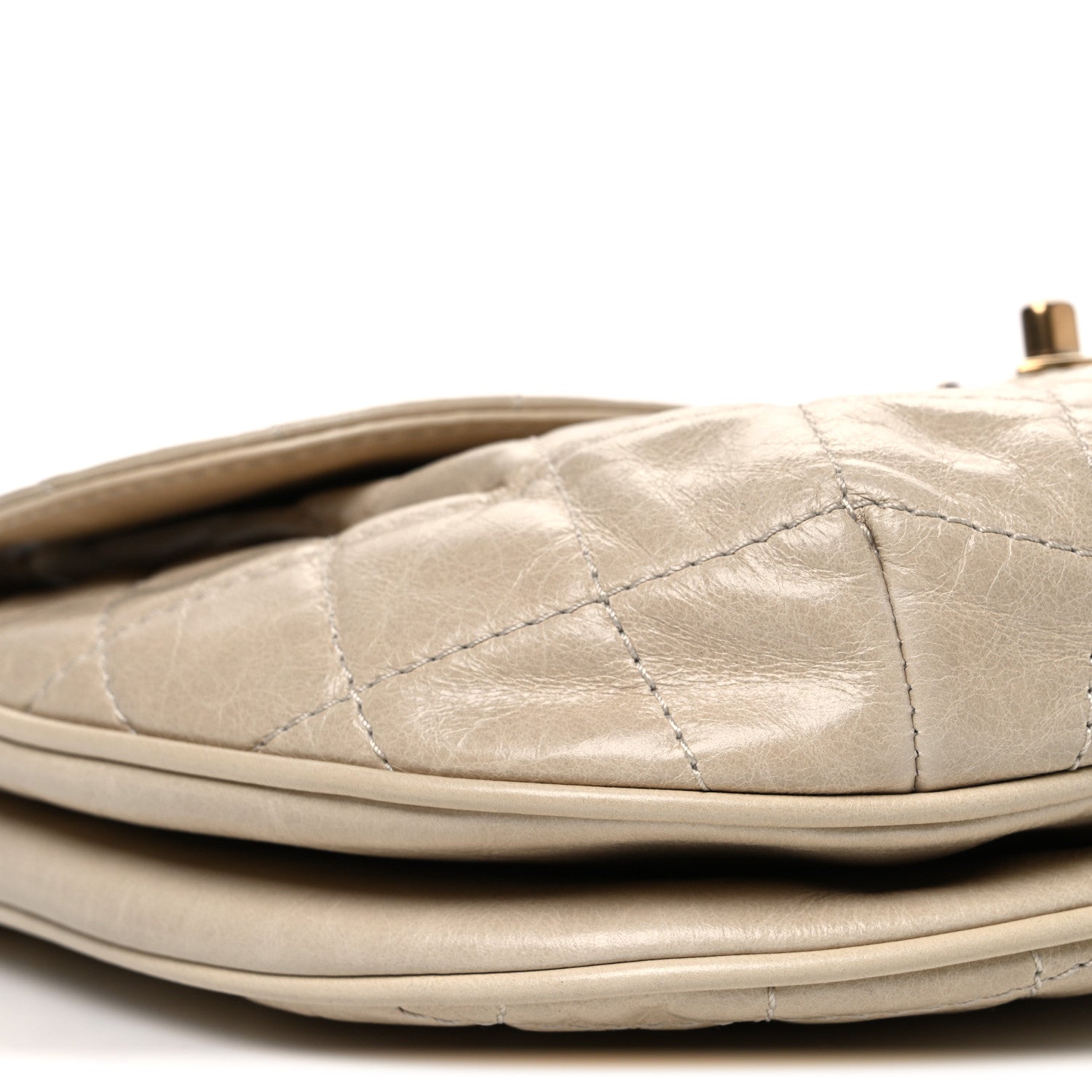 Chanel Glazed Calfskin Quilted Medium Bubble CC Flap Beige 9 of 10