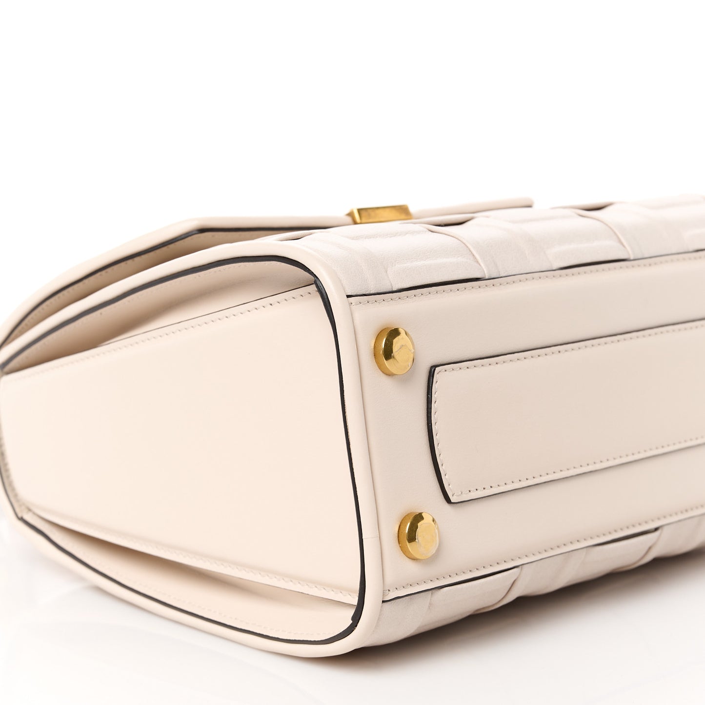 Lambskin Woven Small Boxyz Bone
