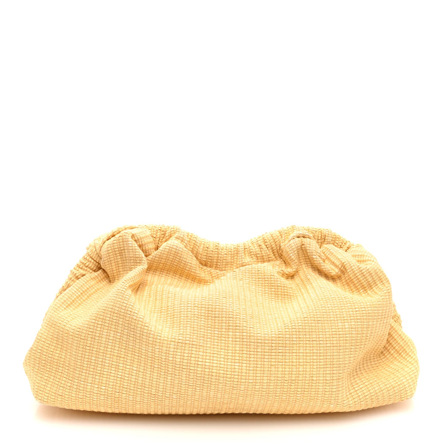 Woven Raffia Cloud Clutch Natural