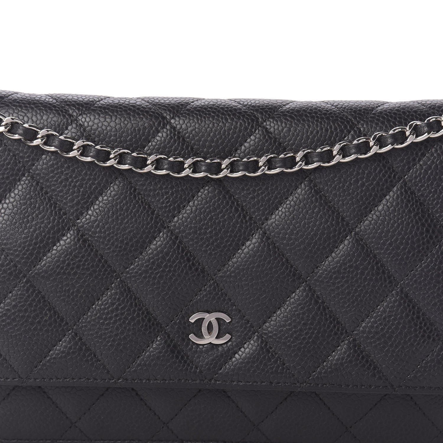 Chanel Caviar Quilted Wallet On Chain WOC Black 11 of 12