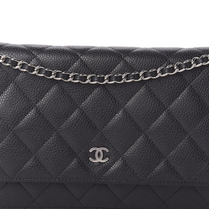 Chanel Caviar Quilted Wallet On Chain WOC Black 11 of 12