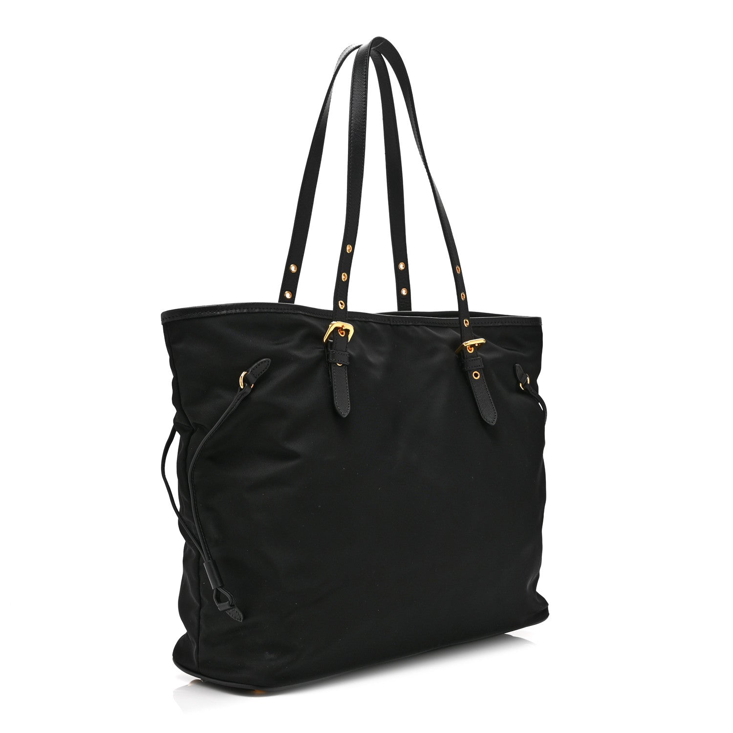 Prada Tessuto Nylon Saffiano Shopping Tote Black 3 of 10