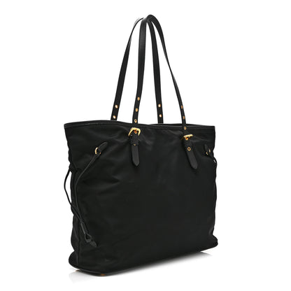 Prada Tessuto Nylon Saffiano Shopping Tote Black 3 of 10