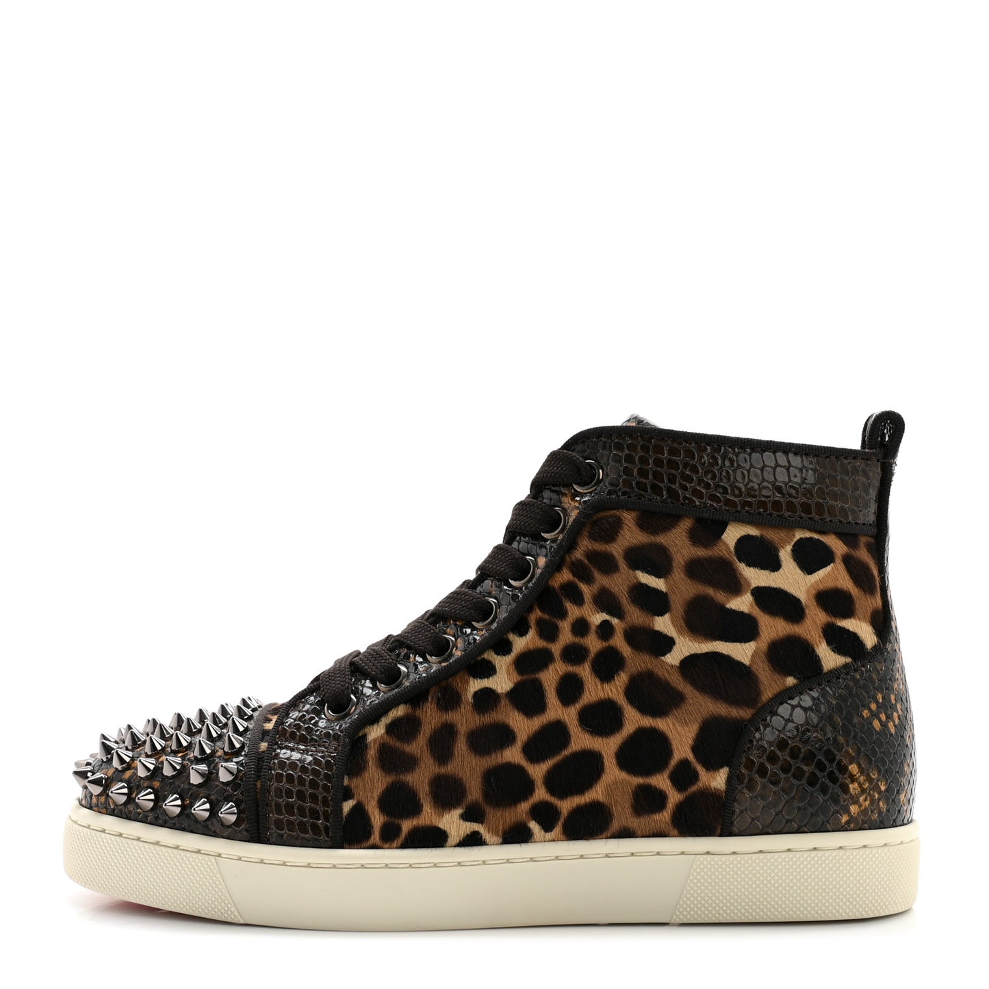 Pony Hair Spikes Orlato Flat Sneakers 35 Leopard