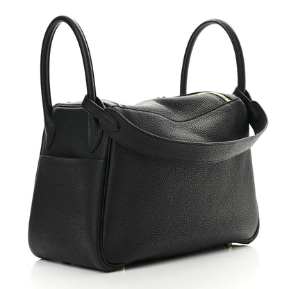 Hermes Taurillon Clemence Lindy 30 Black 3 of 12
