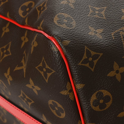 Louis Vuitton Calfskin Monogram Keepall Bandouliere 50 Coquelicot 10 of 11