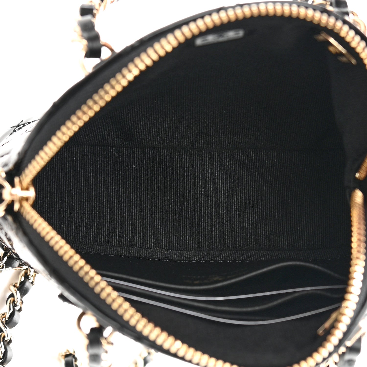 Chanel Patent Calfskin Quilted Shiny Coco Clutch With Chain Black 5 of 12