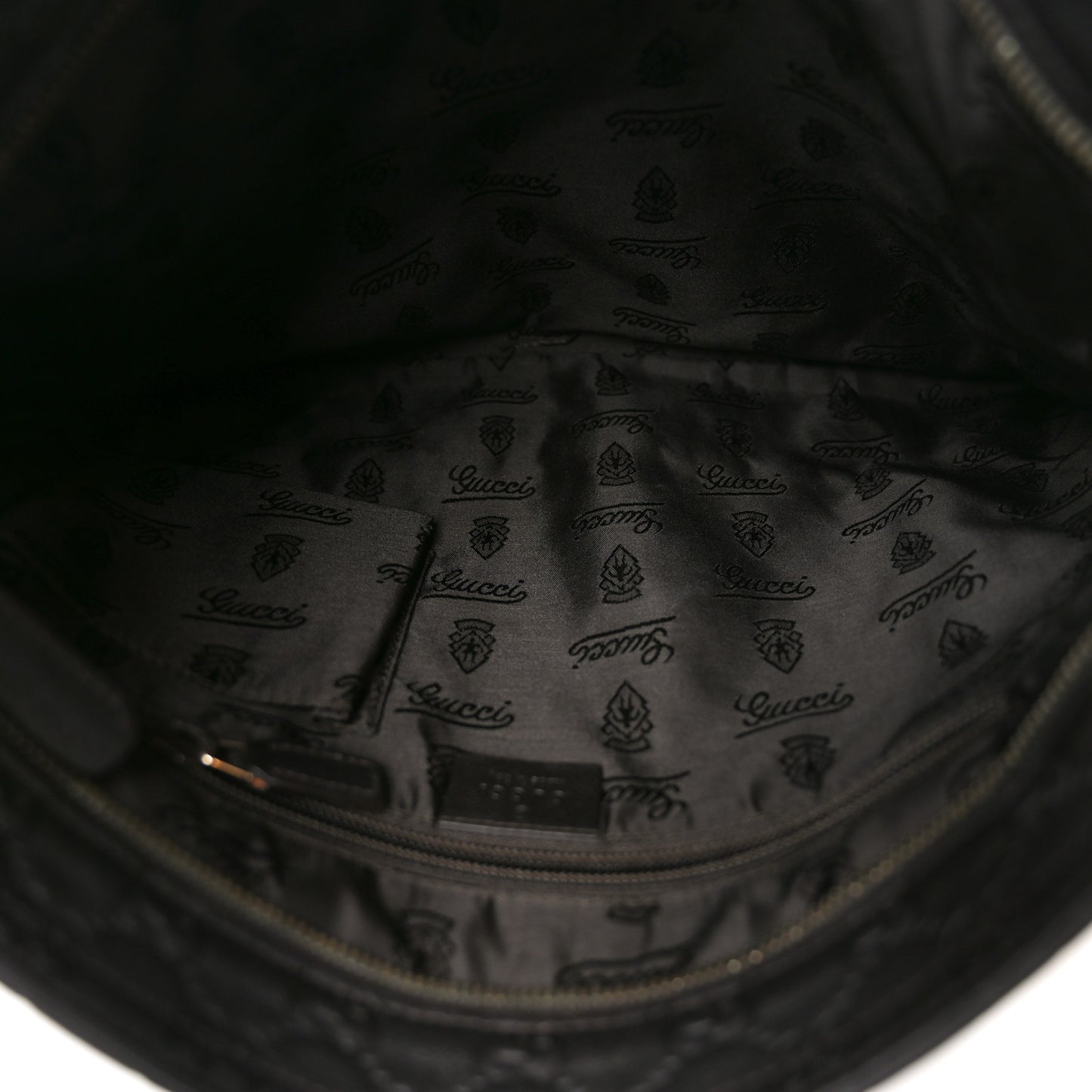 Guccissima Medium Flat Messenger Bag Black