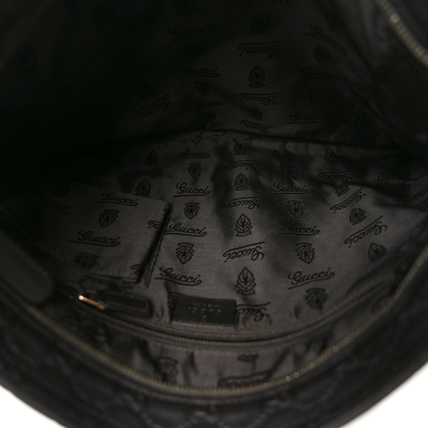 Gucci Guccissima Medium Flat Messenger Bag Black 5 of 10