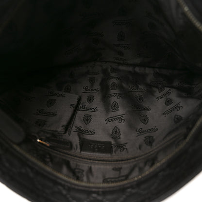 Gucci Guccissima Medium Flat Messenger Bag Black 5 of 10