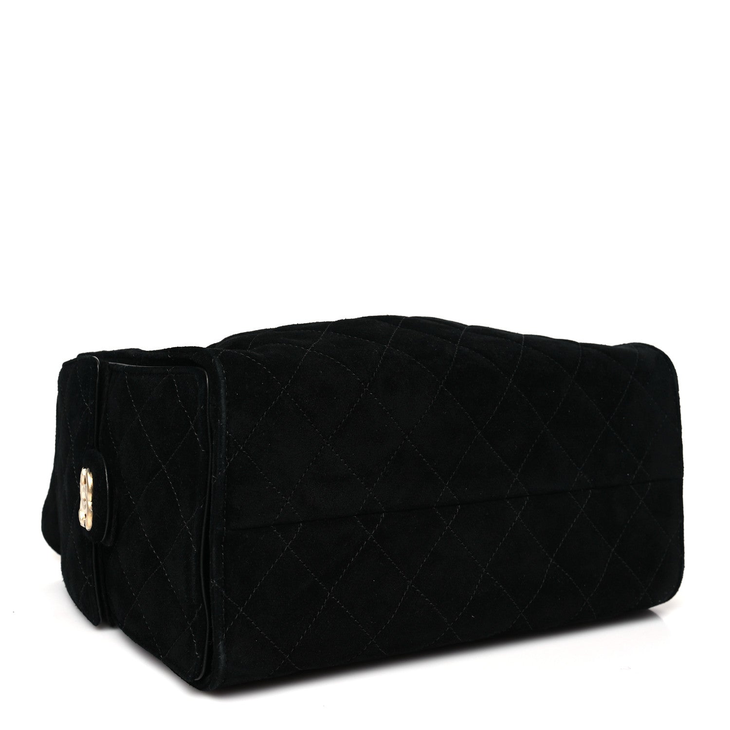 Chanel Suede Quilted Small Chanel 25 Handbag Black 4 of 11