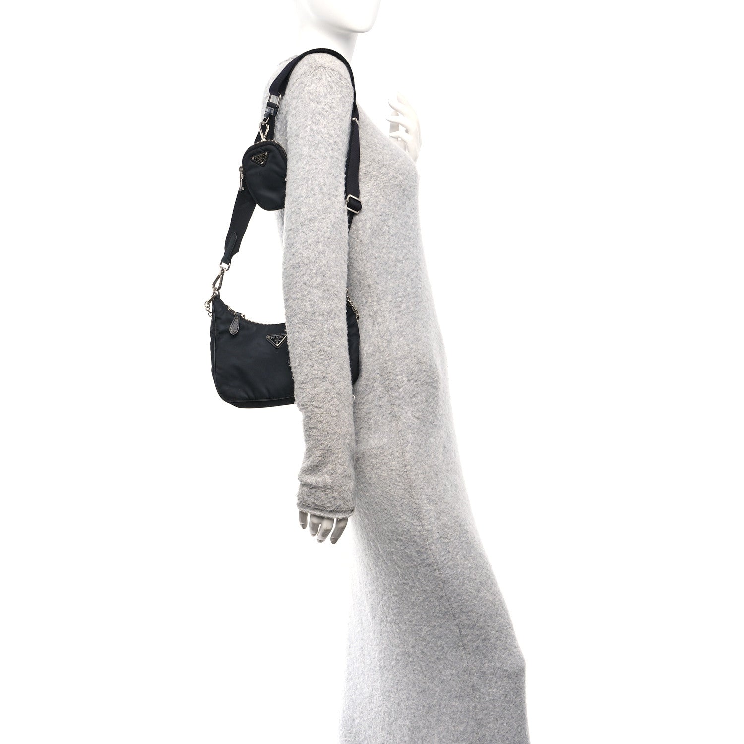 Prada Nylon Re-Edition 2005 Shoulder Bag Black 2 of 11