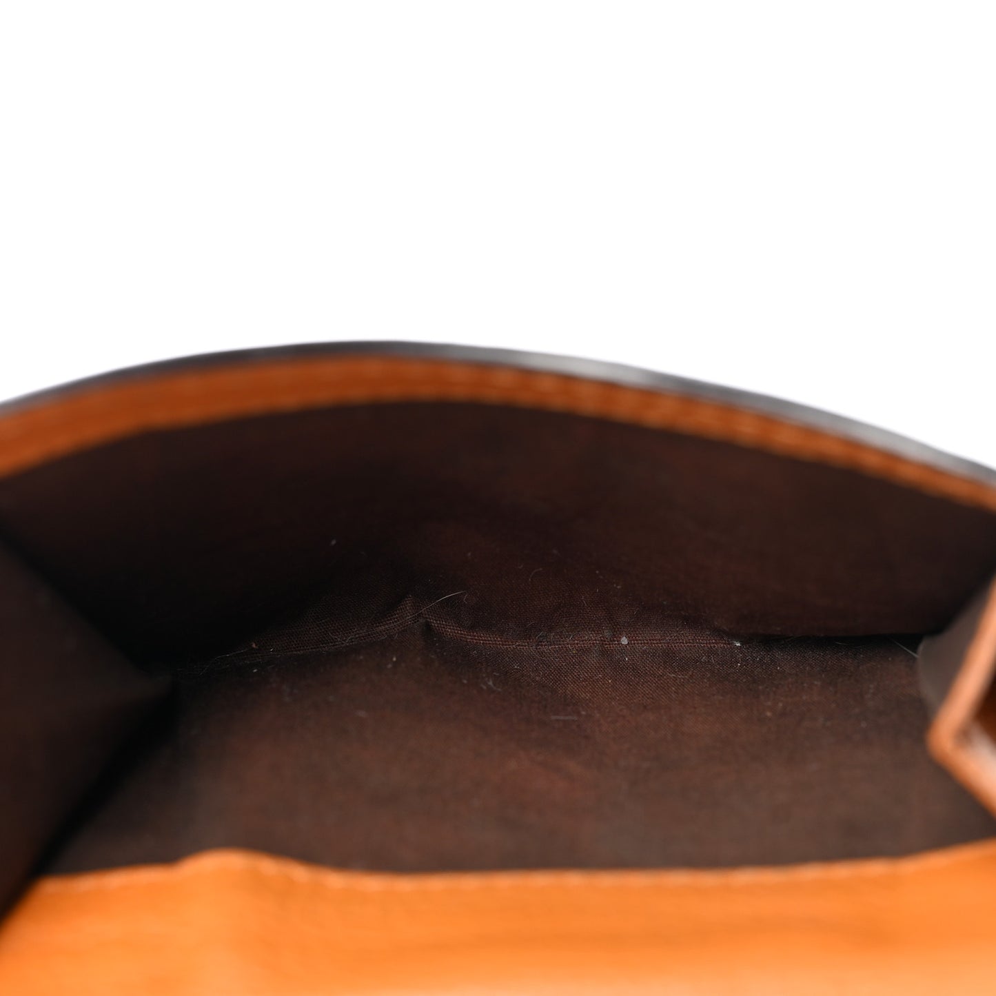 Grained Calfskin Marcie Square Wallet Tan