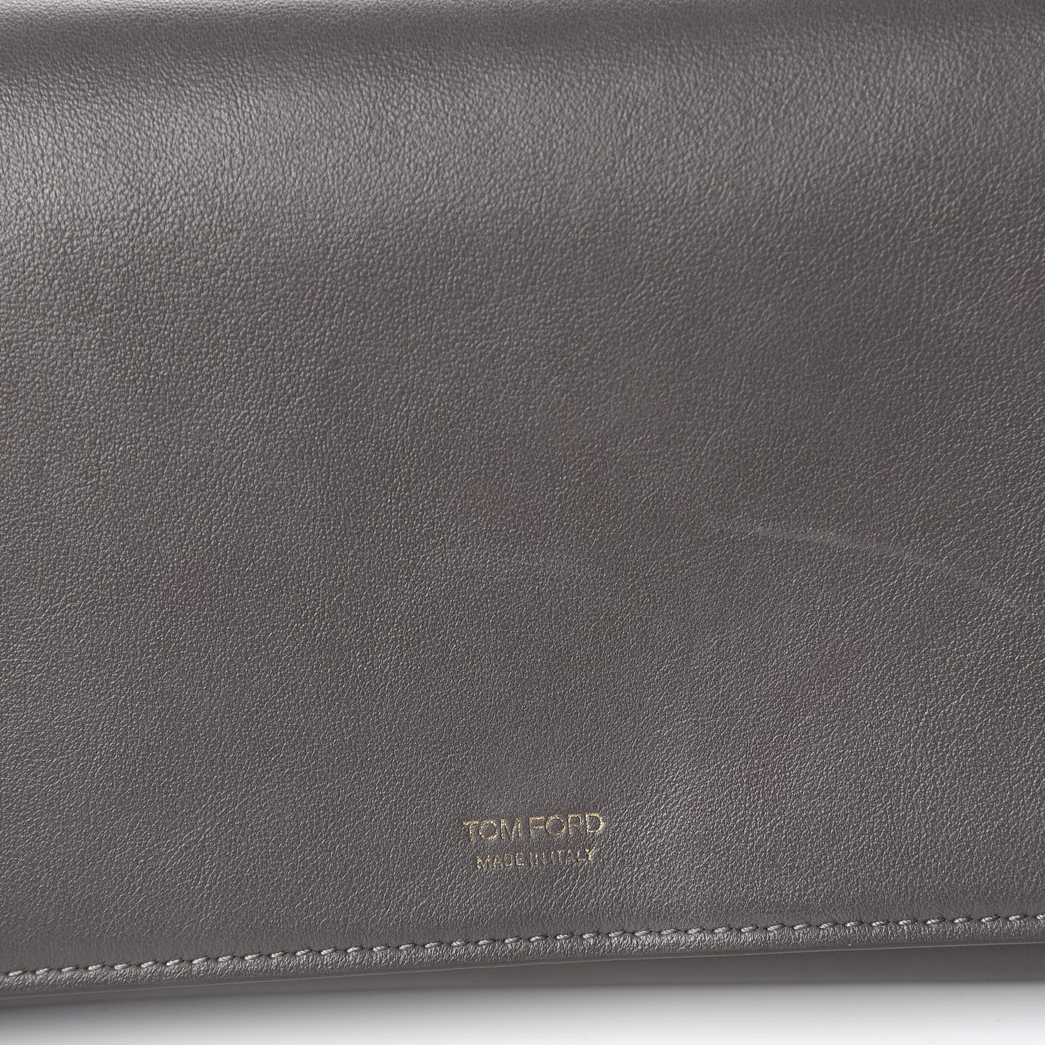 Tom Ford Calfskin Wallet On Crossbody Strap Grey 8 of 11
